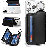 Cavor Magnetic Wallet for iPhone 17/16 Pro Max/15 Pro/14 Plus/13/12 Series,Compatible with MagSafe Wallet,Magnetic Card Holder with Adjustable Stand,iPhone magsafe Wallet-Black