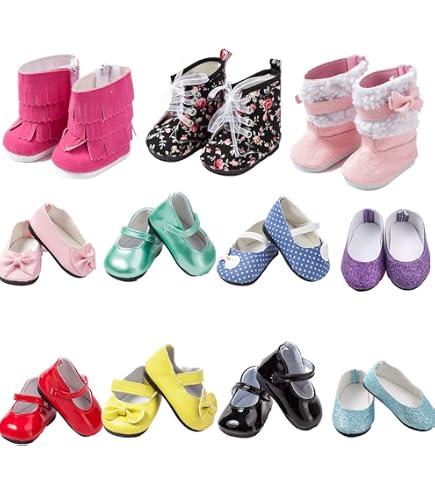 Puppenschuhe Aus Leinen Für 46 Cm Puppen – 1 Paar, Verschiedene Stile, American Girl Kompatibel