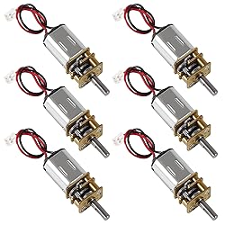 XIITIA 6pcs DC 3V-6V Mini N20 Gear Motor Slow Speed