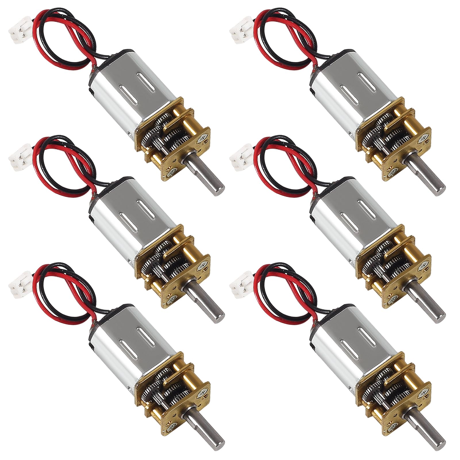 XIITIA 6pcs DC 3V-6V Mini N20 Gear Motor Slow Speed