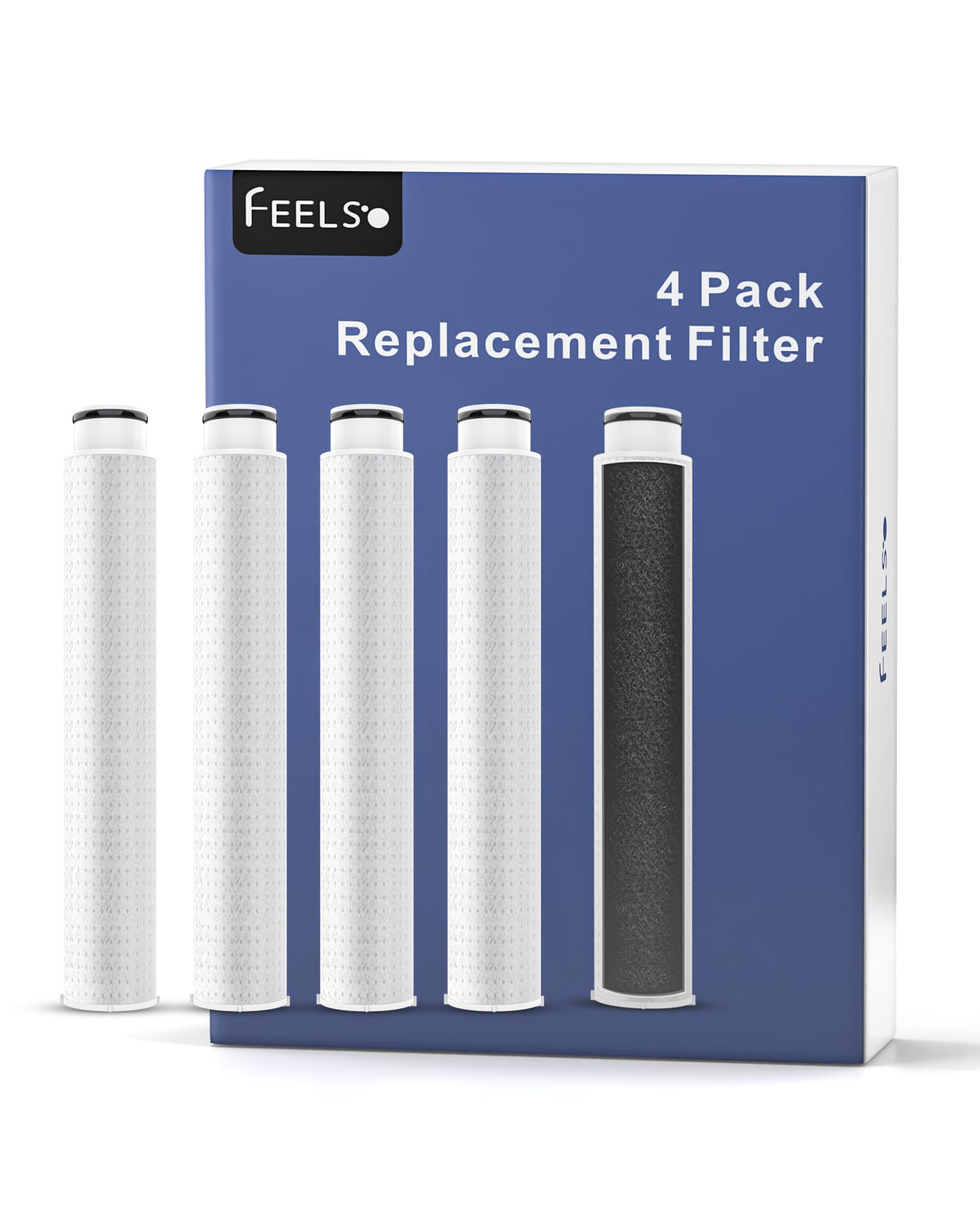 Photo 1 of 4 Pack Replacement Filters for Feelso Black Bathroom Faucet