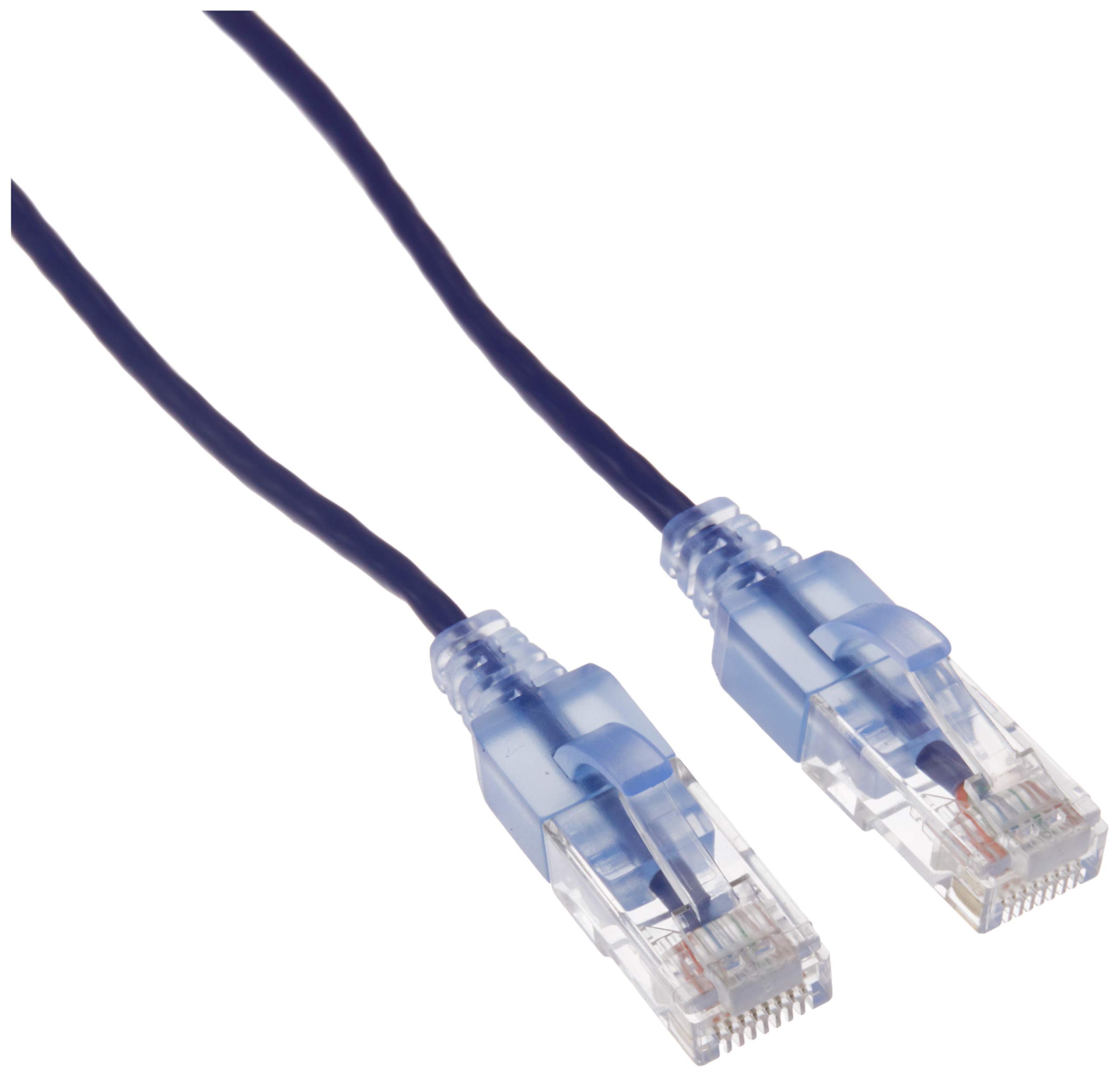 Monoprice Cat6A 25ft Purple Patch Cable UTP 30AWG 10G Pure Bare Copper Snagless RJ45 SlimRun Series Ethernet Cable- Pack of 10