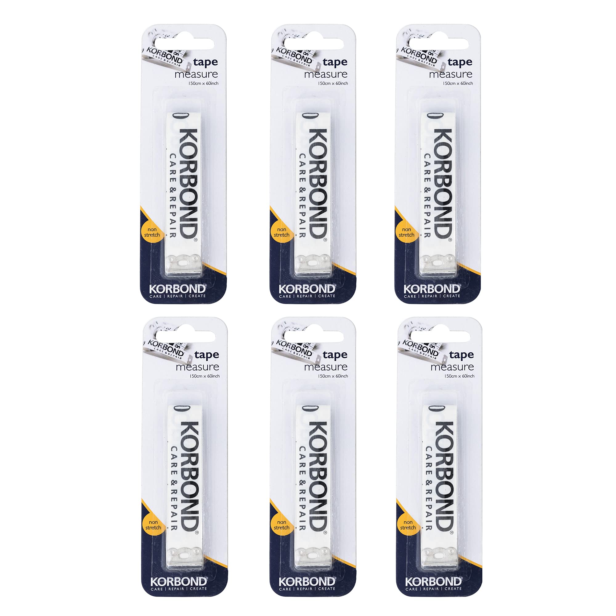 Korbond Measuring Tape, Blue & White, 160cm / 60in