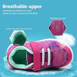 nerteo Toddler Girl Tennis Shoes Cute Kids Girls