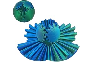 PODAFU Gear Ball, GearSphere Desk Toy, 3D Printed Gear Ball, 2024 New Gear Ball, Gear Ball Fidget Toy, The Steampunk Whirling Wonder Fidget, Activity Gear Ball for Adults, Relaxing Fidget Toy (Green)