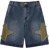 Aelfric Eden Star Tassel Patch Gradient Jorts Baggy Denim Shorts Soft Casual Y2K Streetwear Unisex Jean Shorts