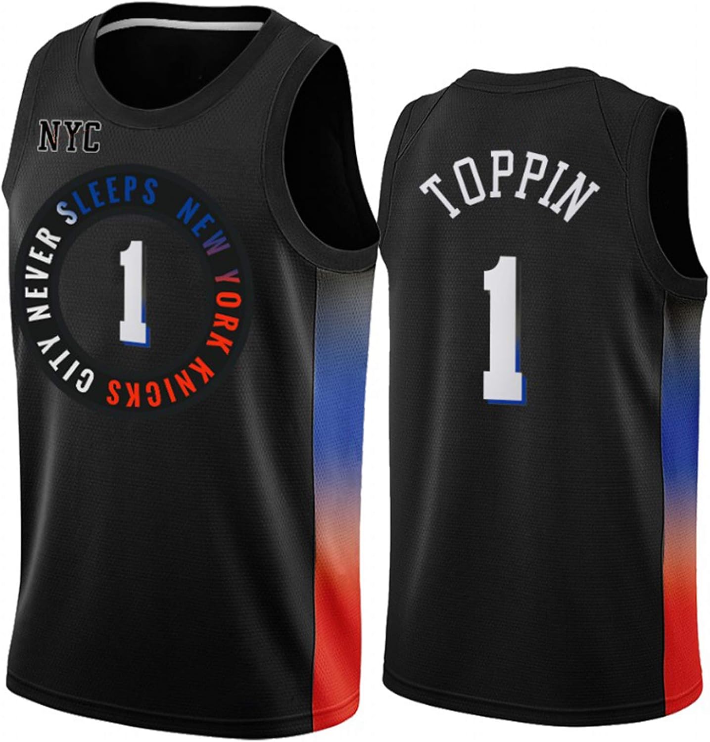 york knicks  obi toppin mens basketball jersey  season