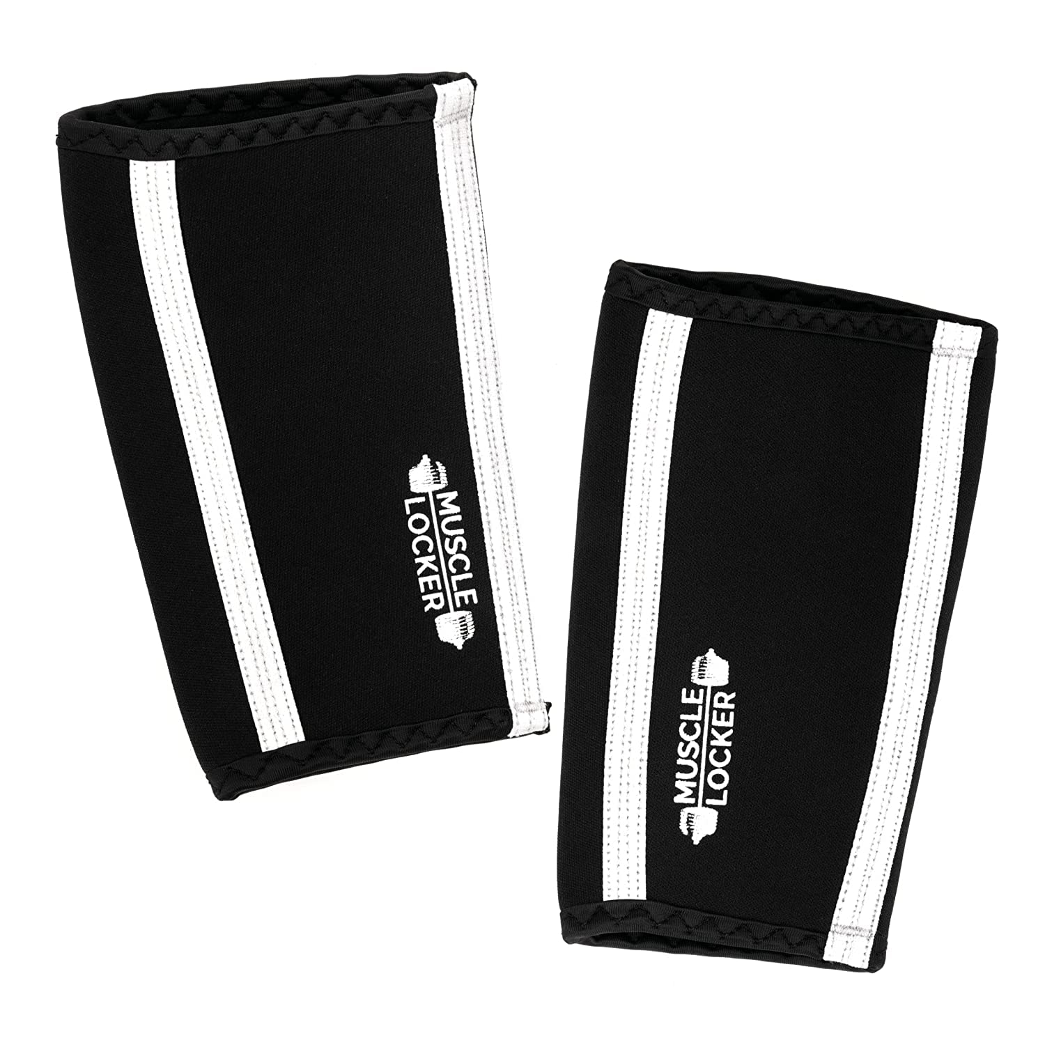 Muscle Locker 7mm Neoprene Elbow Sleeves for Support & Protection, elbow support for Weightlifting, Crossfit, Powerlifting, Strongman, Bench Press, Pressing, Olympic Lifting (2XL)