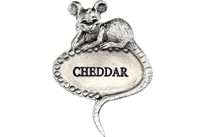 Heritage Pewter Cheddar Cheese Marker – Cheddar Cheese Label for Housewarming Gift, Dinner Party Trays, Weddings, Birthdays | Expertly Crafted Pewter