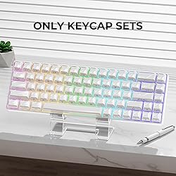 GMKWTL XVX White Keycaps, Crystal Jelly Keyboard
