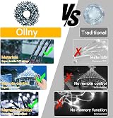 Ollny Outdoor Christmas Tree Lights 80m 800 LEDs Mains LED String with Remote view 8