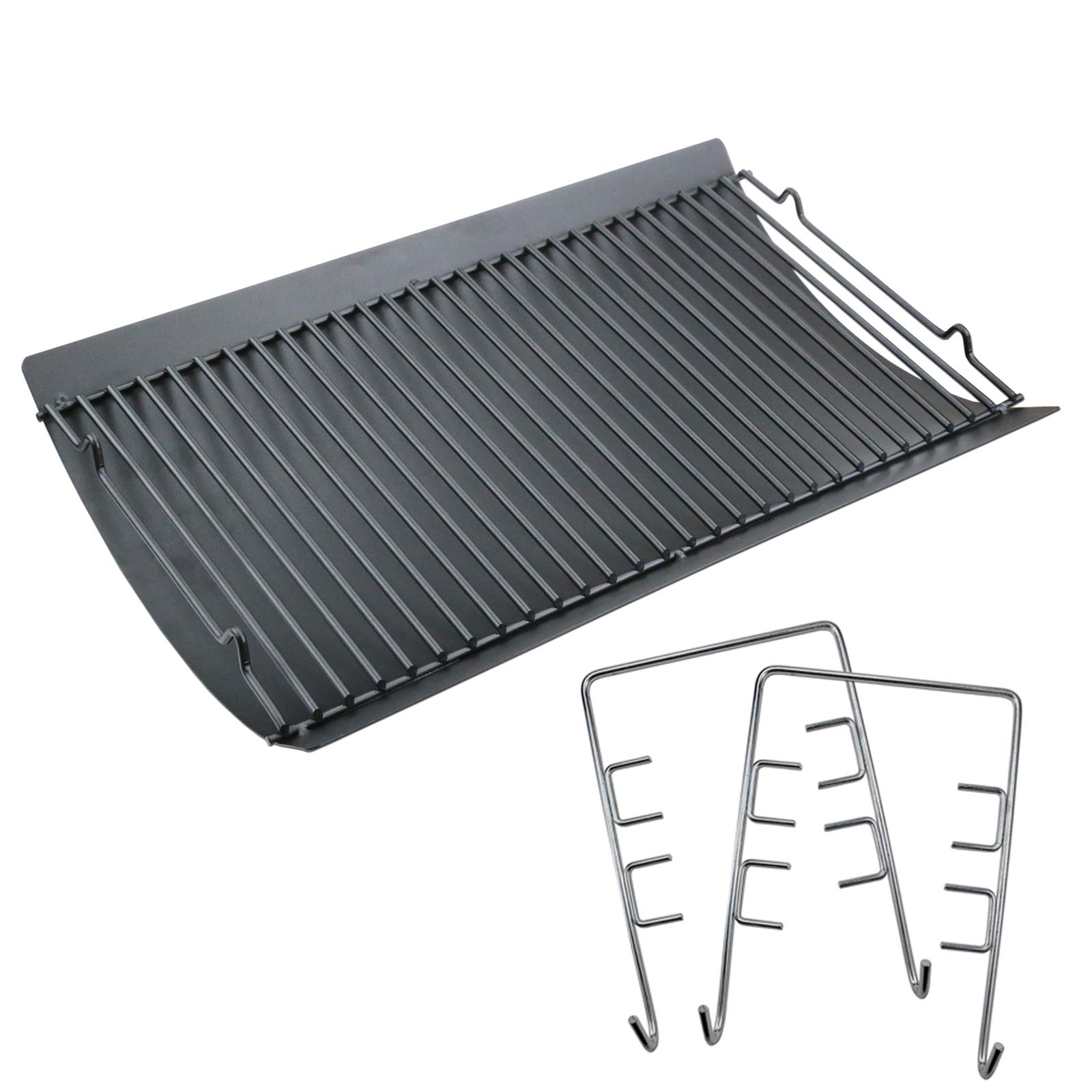 Uniflasy Grill Replacement Parts Fire Grate Hanger & Ash/Drip Pan for Use with Chargriller 5050, 5072, 5650 Charcoal Grills