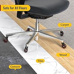 HOLKIE Office Chair Wheels Red Compatible with 1KEA
