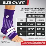 SS Sleeve Stars Ankle Brace with Removable Strap Dark Purple 10-12 in view 5