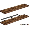 QEEIG Bathroom Shelves 40 inches Long Floating Shelf for Wall 40 x 9 inch Set of 2, Rustic Brown (008-100BN)
