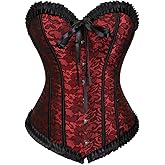 Grebrafan Plus Size Renaissance Corset Bustier Bodyshaper Top