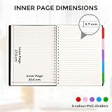 Koogel Spiral Notebook with Removable Dividers 5 Sections PVC Cover 110 Sheets view 8