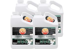 303 Products Marine Fabric Guard – Water Repellent & Stain Shielding Fabric Spray, Safe for All Outdoor Upholstery, Simple & Easy to Use, Protectant Spray for Boats, 1 Gallon (4 Pack)