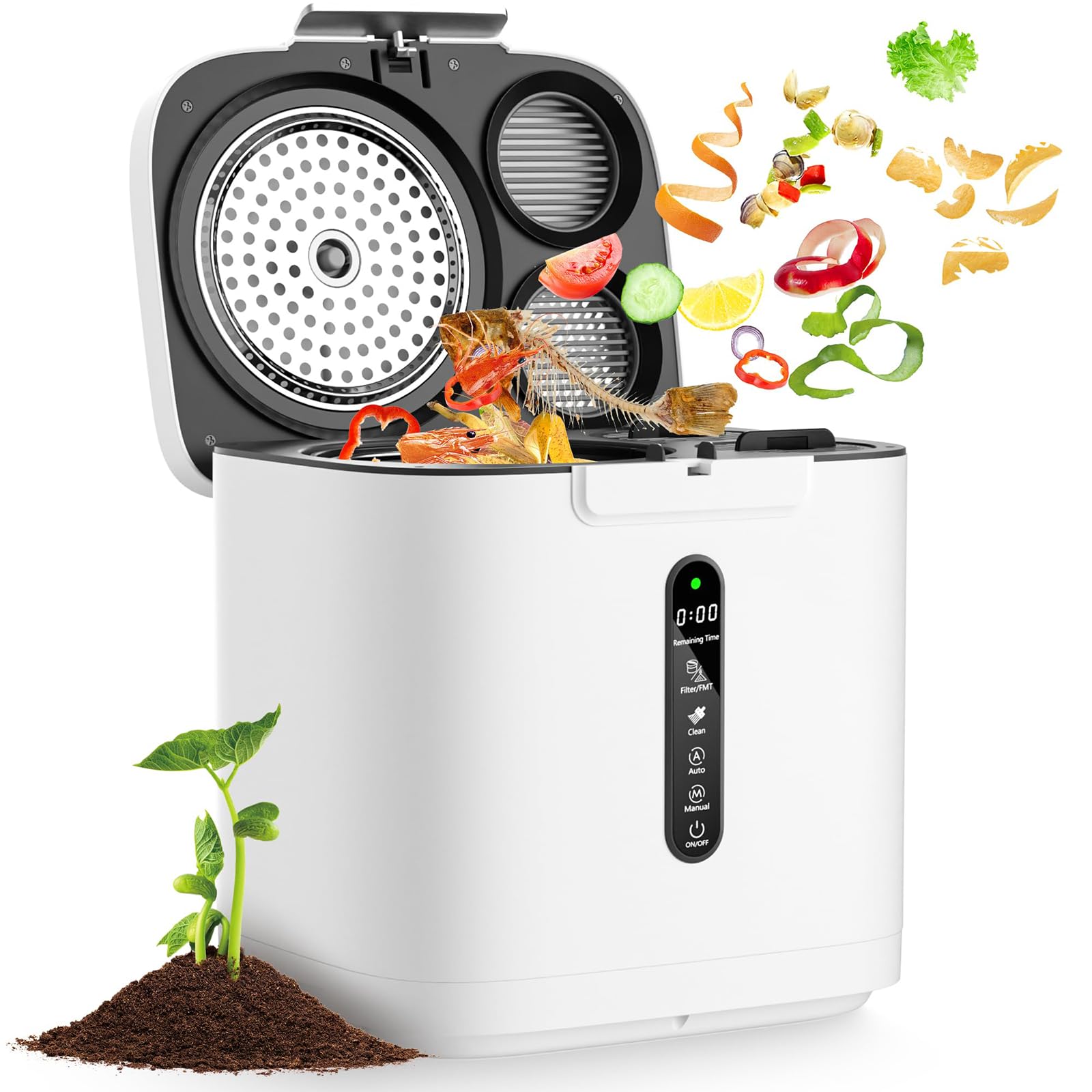 Photo 1 of YXKJZHF Electric Kitchen Composter, Odorless Electric Compost Bucket, Convert Food Waste and Residue into Compost