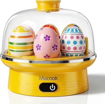 Macook Egg Cooker 7 Egg Capacity 350W LED Touch Auto Off Yellow