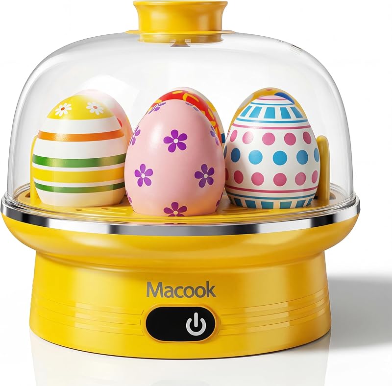 Macook Egg Cooker 7 Egg Capacity 350W LED Touch Auto Off Yellow
