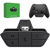 Stereo Headset Adapter, AOJAKI Controller Adapter Mic Adapte-r for X-b0x One/One S/X/Elite 1/ Elite2/ Series S/X Controller-Adjust Audio Balance (Game Sound & Voice Chat)-Low Latency