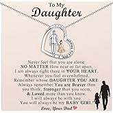 ACOGVN Daughter Gifts from Dad, Love You Forever To My Daughter Necklace Gifts from Dad Father, Birthday Christmas Valentines Graduation Back to School Gifts for Girls Women Teenage