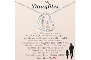 ACOGVN Daughter Gifts from Dad, Love You Forever To My Daughter Necklace Gifts from Dad Father, Birthday Christmas Valentines Graduation Back to School Gifts for Girls Women Teenage