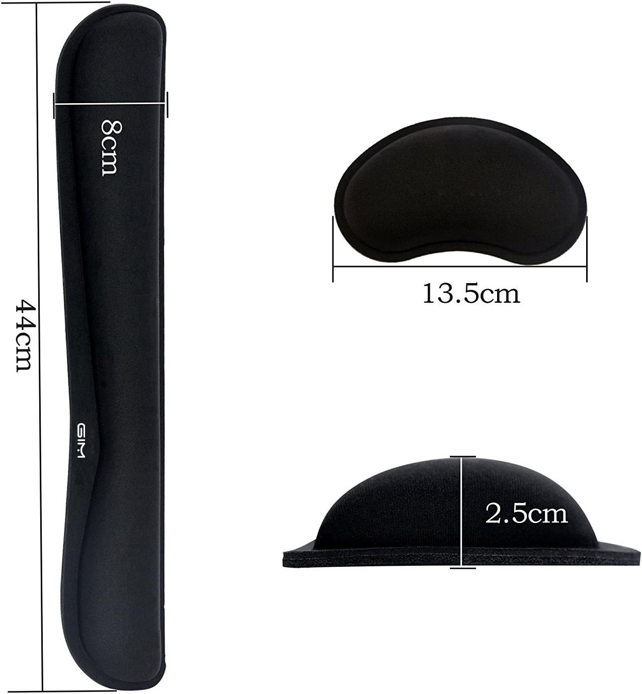 GIM Keyboard Wrist Rest Mouse Pad, Mouse Mat Keyboard Wrist Support Pad Set - Image 3