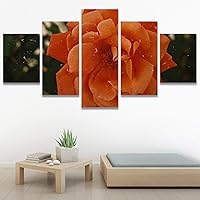 SIGNWIN 5 Panel Canvas Wall Art Orange Fields for Home Decorations Ready to Hang - 60