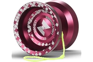 JOLESHARE LESHARE Unresponsive Yoyo Professional [Responsive Bearing Included Auto Return] with Ball Bearing Mosaic Extraordinary Yo-Yos Ball Sleeper Yoyos, Red