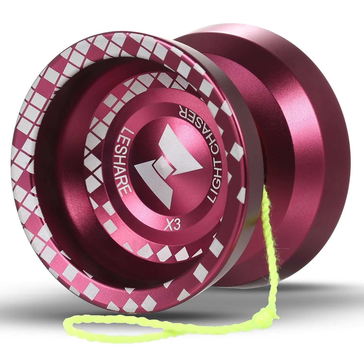 LESHARE Unresponsive Yoyo Professional [Responsive Bearing Included Auto Return] with Ball Bearing Mosaic Extraordinary Yo-Yos Ball Sleeper Yoyos, Red