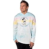 Disney Men's Mickey Mouse Classic Original Tie-Dye Long Sleeve Hooded Shirt