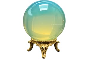 Amazing Gemstone Opalite Crystal Ball with Stand - 1.5" Inches Crystal Sphere Meditation Balls for Witchcraft and Decorative Balls