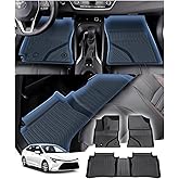 Sunsdrew Floor Mats for Toyota Corolla Sedan 2014-2019 (Not for Hatchback), All Weather Car Mats 2 Rows Floor Liners for Corolla Accessories, TPE Rubber Raised Edge