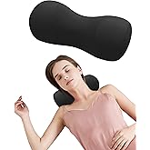 SPRING SEAON Neck Support Pillow for Sleeping Small Neck Roll Pillow Cervical Stretcher Pillow for Neck Pain Relief Memory Foam with Cool Fabric Pillowcase Black