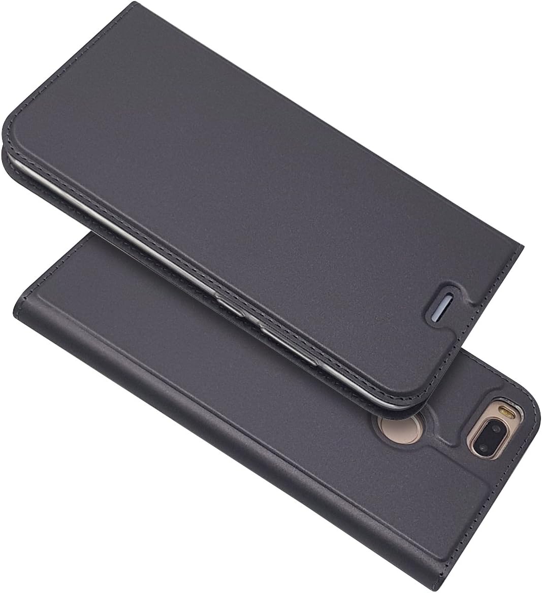 Copmob Xiaomi Mi A1 Case,Xiaomi 5X Case, Premium PU Leather [Ultra-slim] Flip Wallet Case With TPU Shockproof Inner Shell [With Card Slot] [Magnetic Closure] Stand Function Book Case -Black