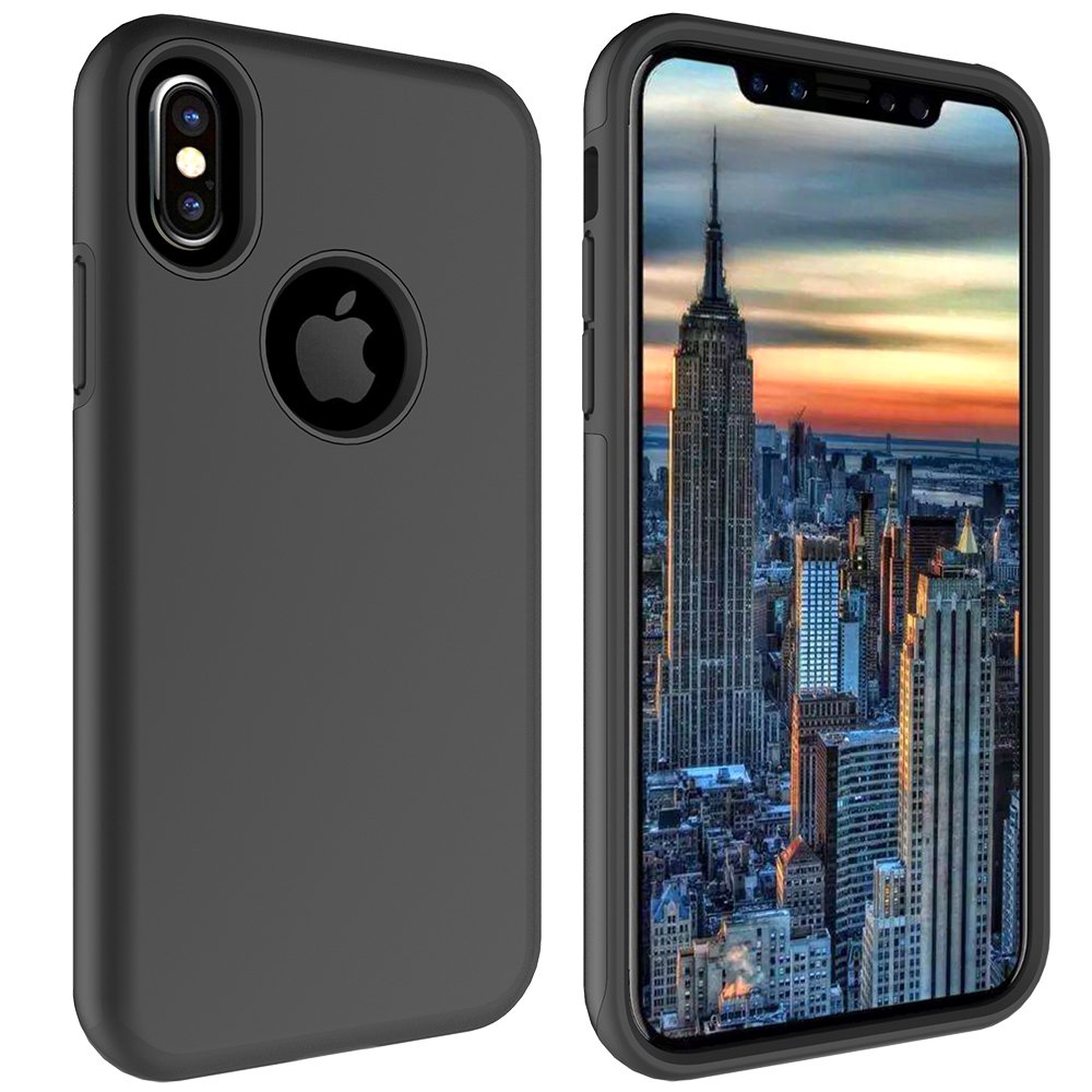 iPhone X Case, MagicSky Slim Corner Protection Shock Absorption Hybrid Dual Layer Armor Defender Protective Case Cover for Apple iPhoneX - Black