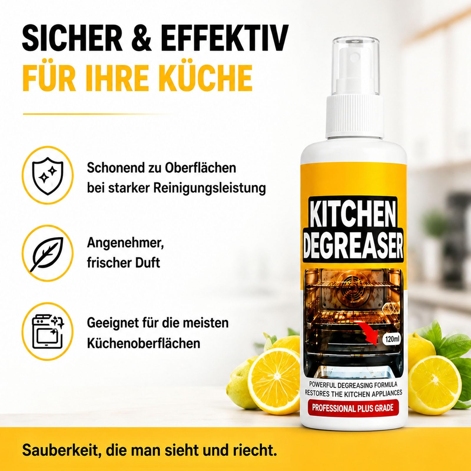 120ML Grillreiniger Extra Stark, Backofenreiniger & KüChenreiniger, Gegen Eingebranntes Fett & öL, Backofen Herdplatte Grill (2PCS) 8