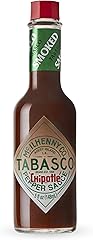 TABASCO Brand Chipotle Pepper Hot Sauce, Medium Heat, Glass Bottle, Smoky & Smooth, Great for Marinating or Grilling Meats, C