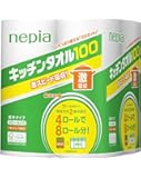 ネピア 激吸収 キッチンタオル 2枚重ね 100カット&times;4ロール