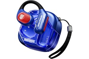 ZOMBIES CAT Transformers Open Ear Headphones Wireless Earbuds 60H Playback Headphones Wireless Bluetooth 5.4 Smart Control Earbuds with Ear Hooks for Android iOS, Optimus Prime Blue TF-T18