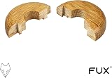 FUX 2 Radiator Pipe Covers 15mm Oak Single Collars Floor Rings view 6