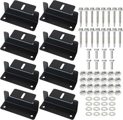 JMIATRY 8 Pcs Solar Panel Mounting Brackets Aluminum Z Shape for RV Boat