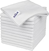 MR.SIGA Microfiber Cleaning Cloths 12 Pack 32 x 32 cm White