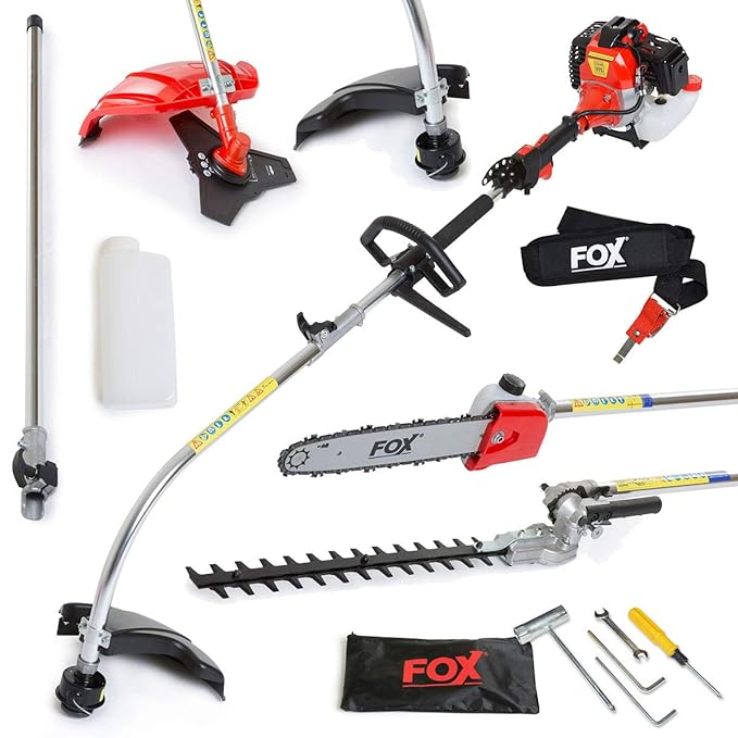 Fox Garden Commander 4 in 1 2Stroke Heavy Duty 52cc Engine, Petrol