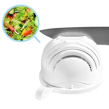 Goods & Gadgets Magic Salad Maker - Salatschneider Salat-Schüssel, 60 Sekunden Schneidemaschine Salatschleuder, 3-in-1 Gemüse