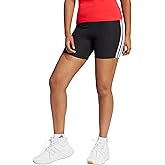 adidas Womens Essentials 3-Stripes High-Waisted Biker Shorts
