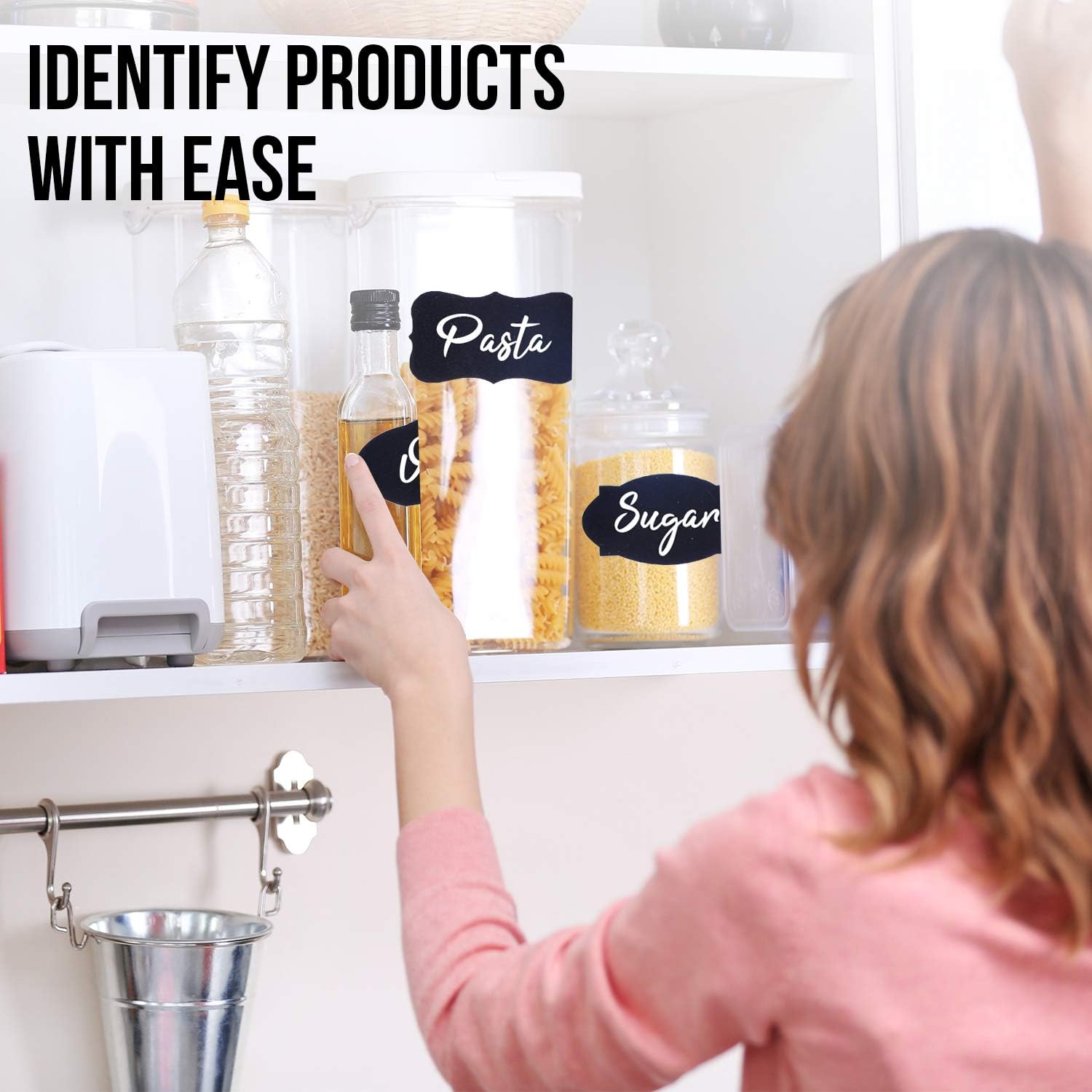 Chalkboard Labels 173 Pcs Pack, Reusable and Waterproof Stickers for Containers, Jars; Mason, Spice, and Glass, Blackboard Organizer for Kitchen and Pantry in Small, Medium, and Large with 2 Markers : Office Products