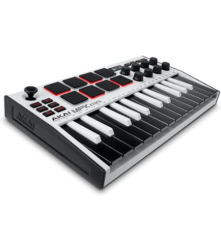 Amazon.com: Akai MPK Mini MK3 MIDI Keyboard Controller + M-Audio